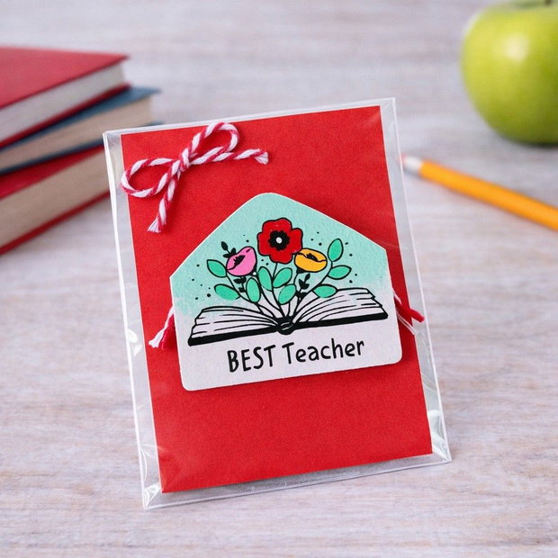 Martisor brosa carte educatoare pictat manual handmade