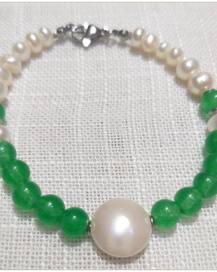 BRATARA- JAD VERDE, PERLE ALBE DE CULTURA SI MALLORCA