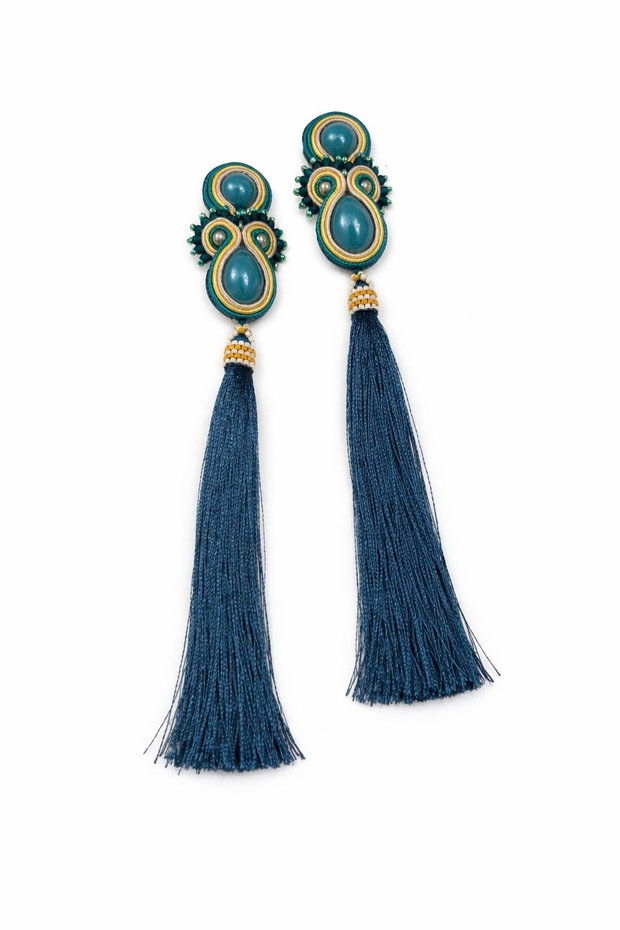 Cercei soutache lungi Ocean Majesty