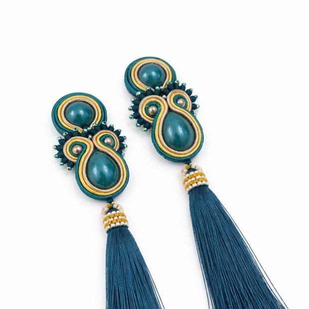 Cercei soutache lungi Ocean Majesty