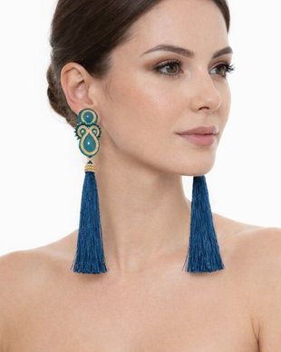 Cercei soutache lungi Ocean Majesty