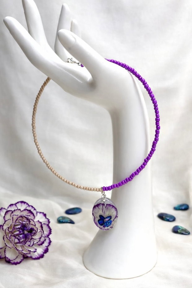 Colier garoafe -Abalone