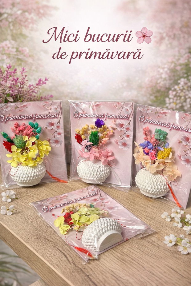Vază cu flori martisor