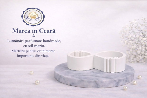 Recipient decorativ You me alb mat obiect handmade din ceramică rece