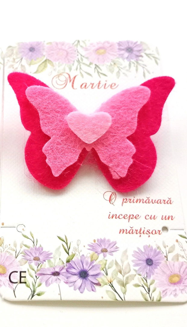 Mărțișoare handmade - fluturi din fetru