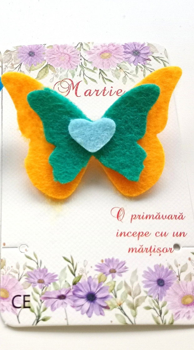 Mărțișoare handmade - fluturi din fetru
