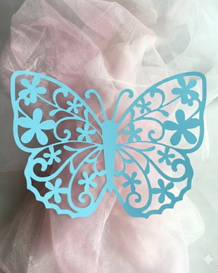 Fluture decorativ albastru