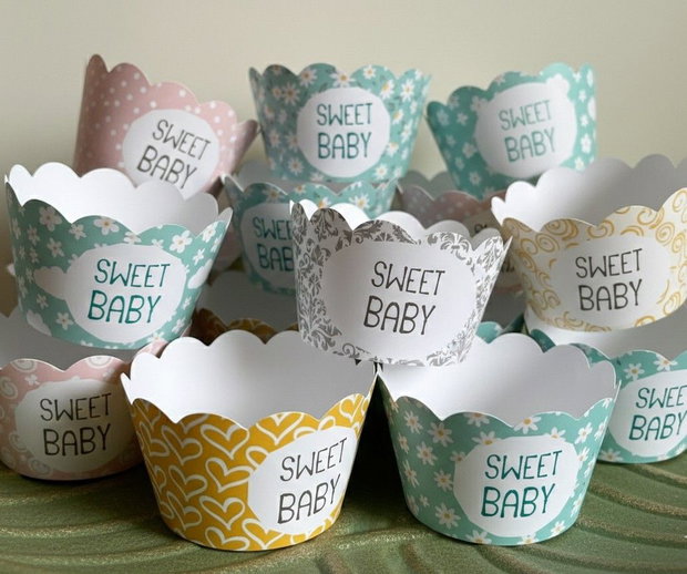Învelitori brioșe Sweet Baby set 6 bucăți