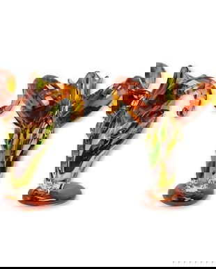 Cap de berbec-vaza din sticla Murano