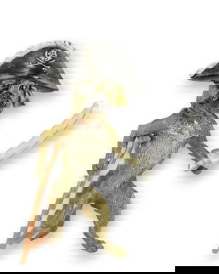 Caine pirat-statueta vieneza din bronz