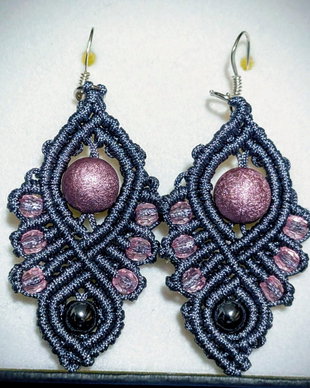 Cercei macrame