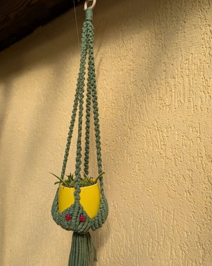 Suport ghiveci macrame