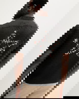 AllSaints cămașă de in TRI