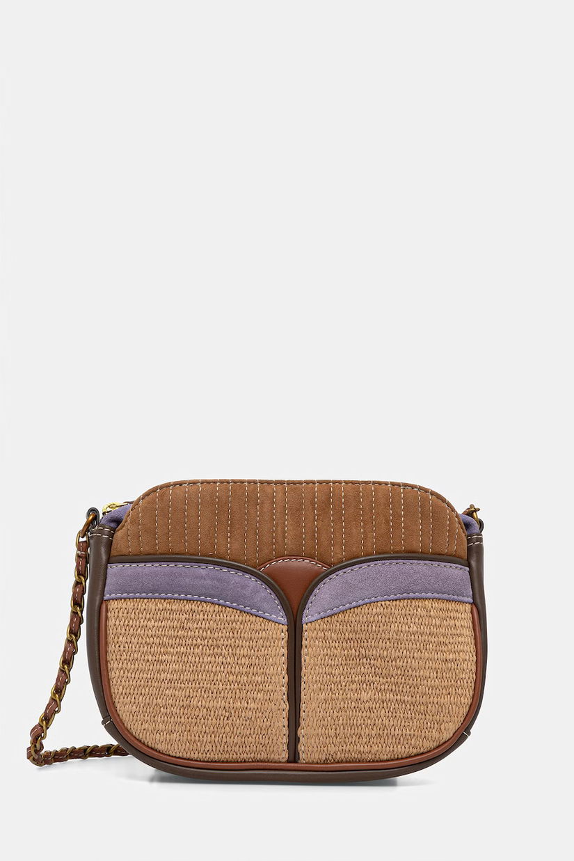 Sessun geantă de mână din piele întoarsă