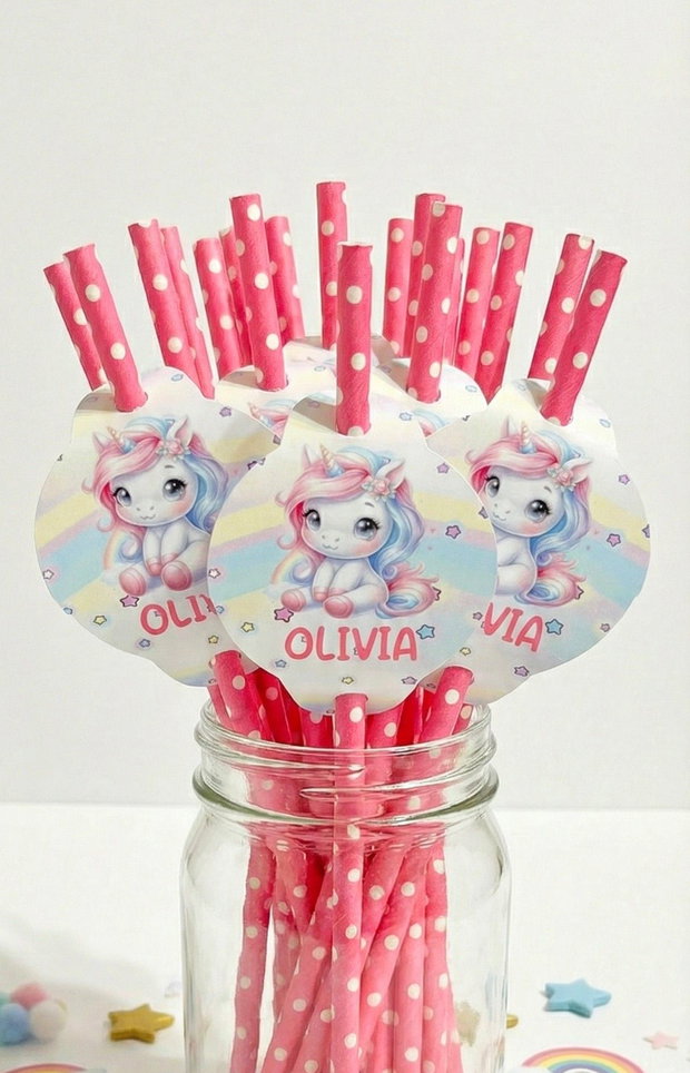 Paie suc decorate Unicorn
