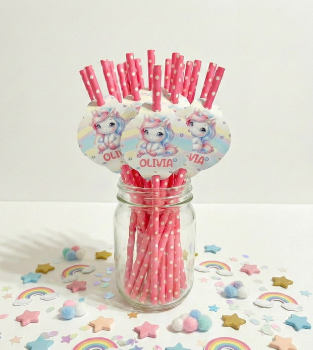 Paie suc decorate Unicorn
