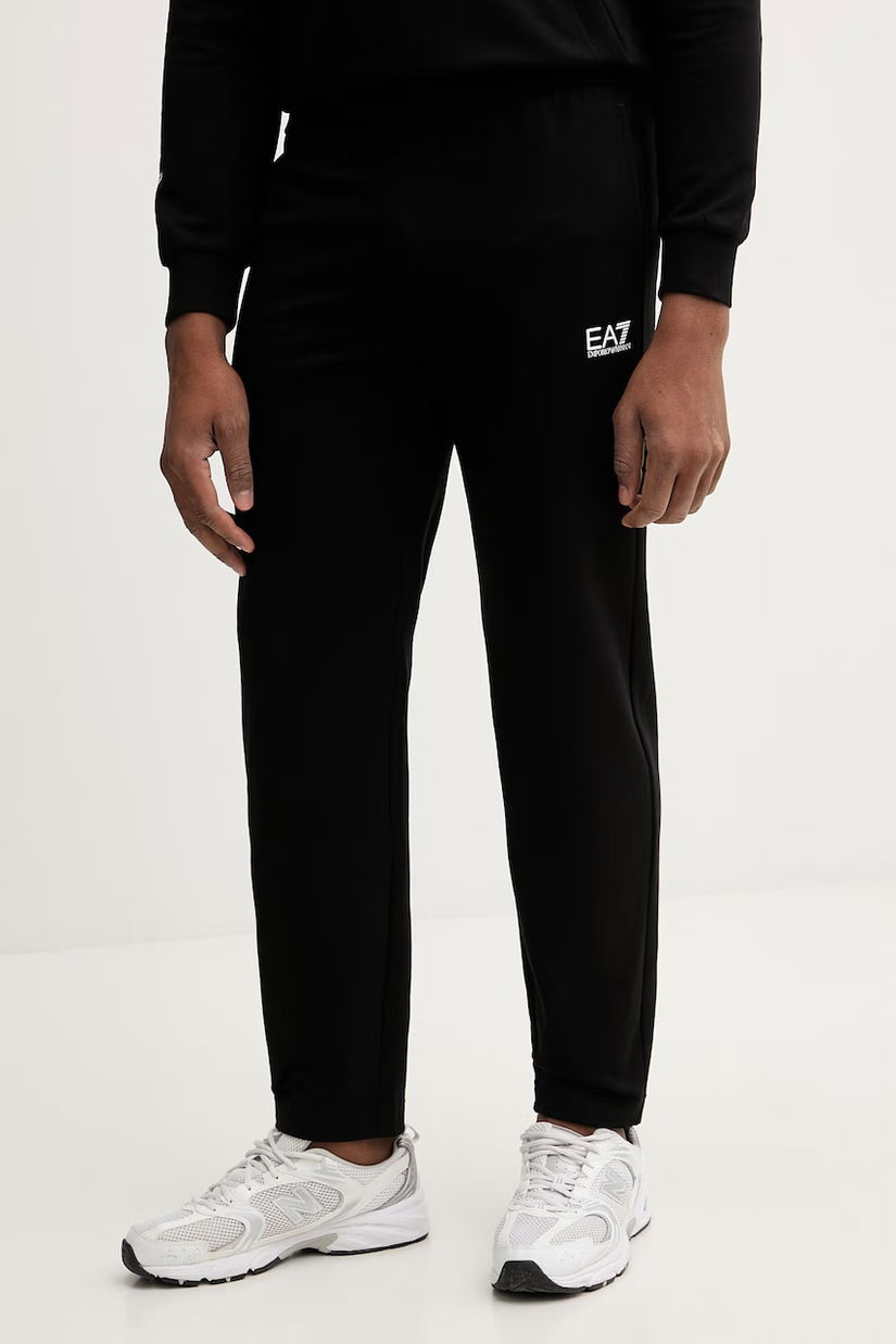 EA7 Emporio Armani pantaloni de trening din bumbac