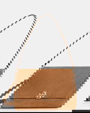 Tory Burch geantă de mână din piele întoarsă Charlie