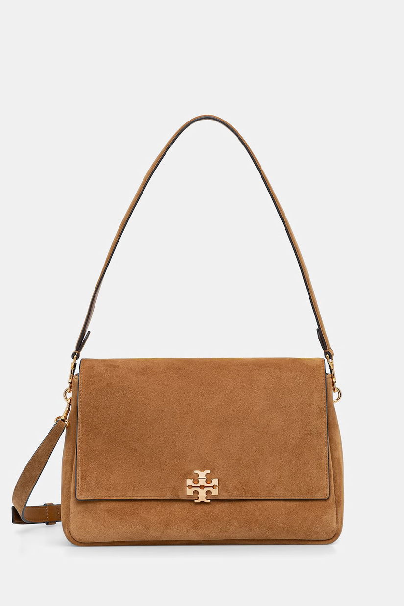 Tory Burch geantă de mână din piele întoarsă Charlie