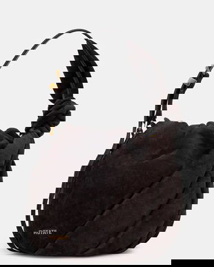 Rotate geantă de mână din piele întoarsă