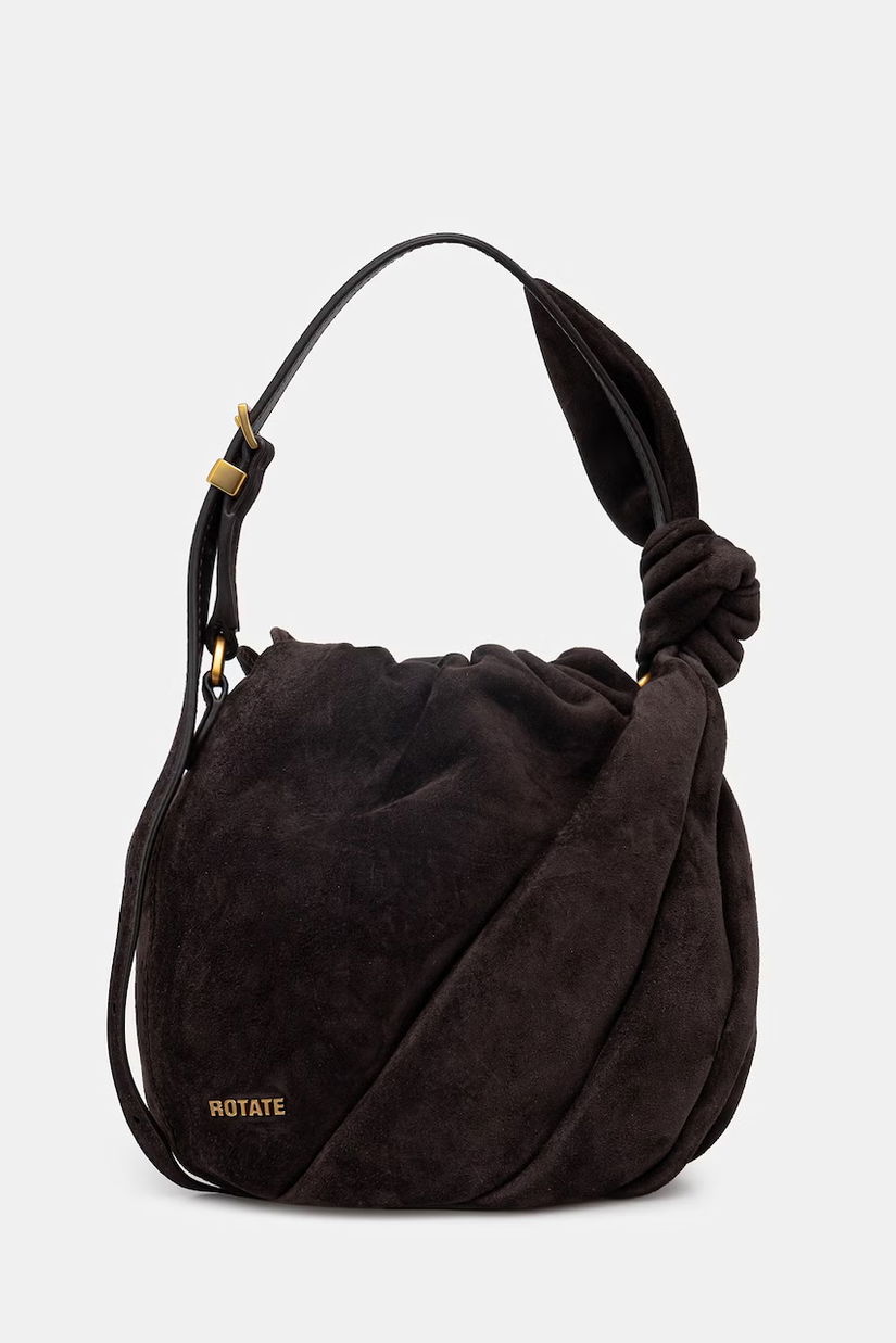 Rotate geantă de mână din piele întoarsă