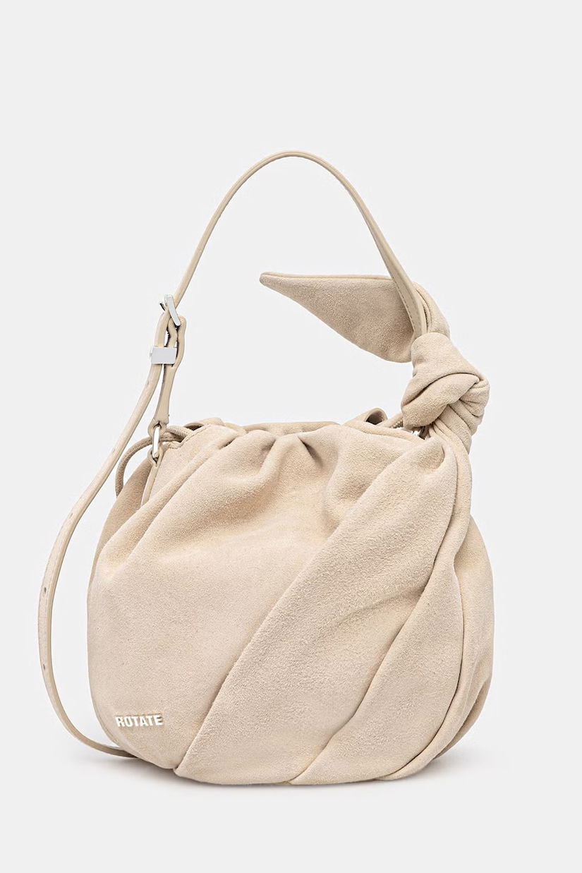 Rotate geantă de mână din piele întoarsă