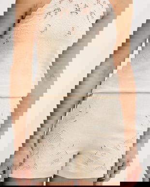 Twinset pantaloni scurți cu in