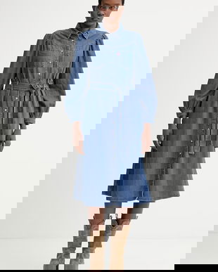 Levi's rochie jeans JOURNEY LS MAXI