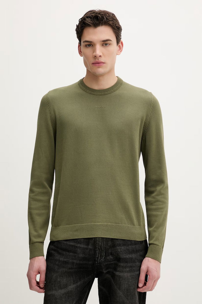 HUGO pulover de bumbac San Cassius-C2