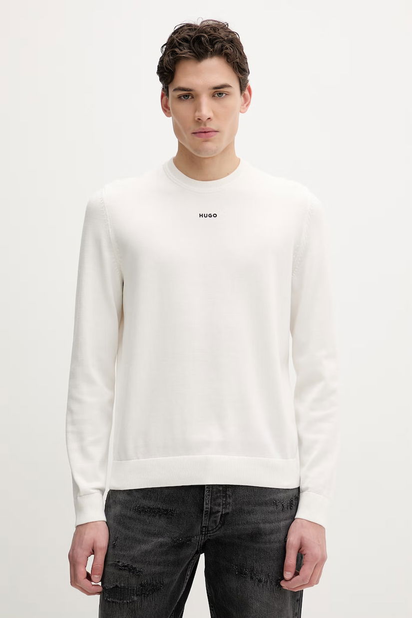 HUGO pulover de bumbac San Cassius-C2