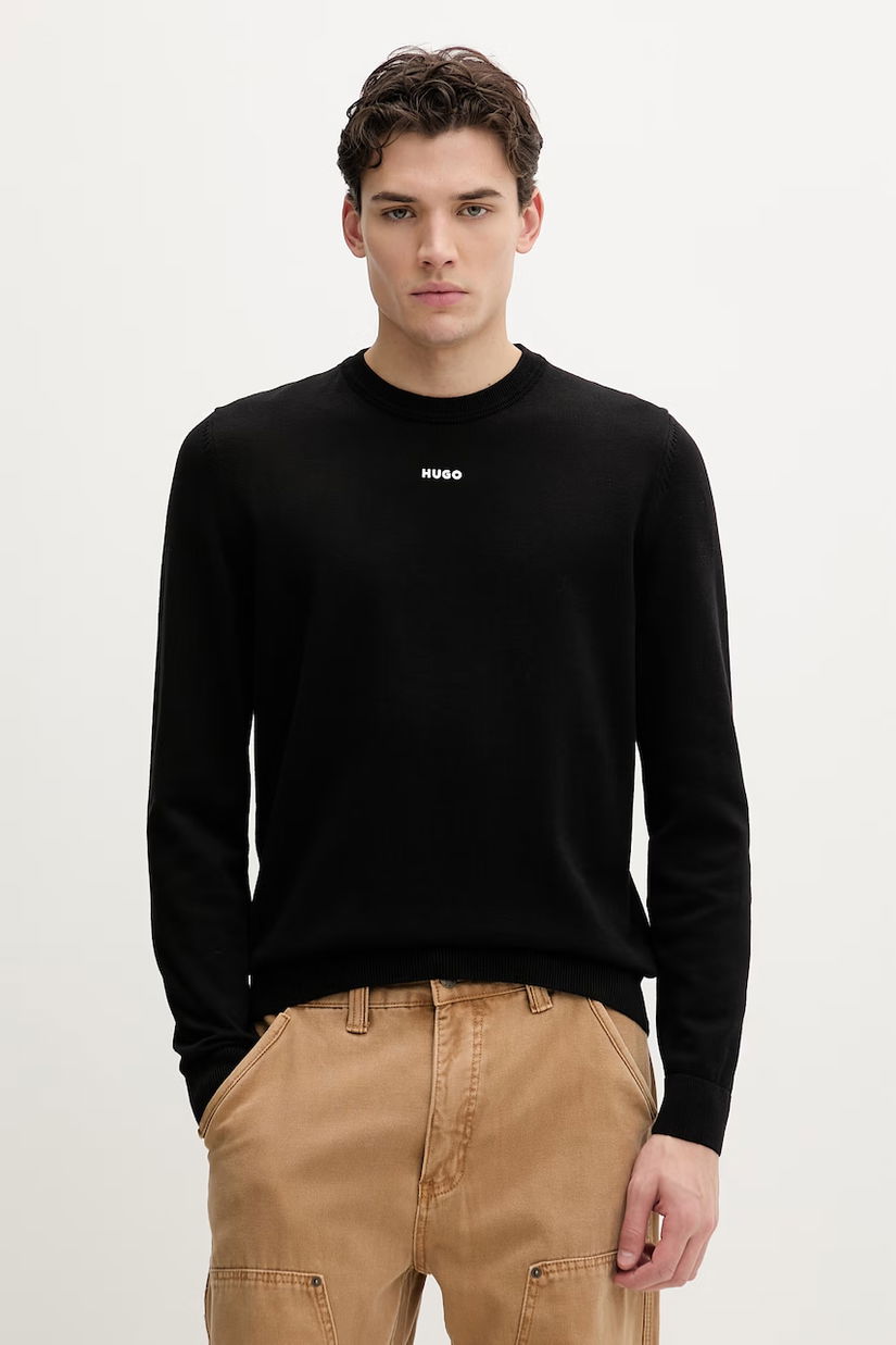HUGO pulover de bumbac San Cassius-C2
