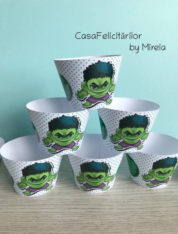 Învelitori brioșe baby Hulk