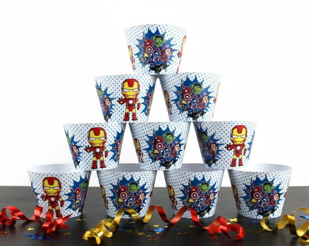 Învelitori brioșe baby Iron man