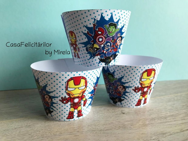 Învelitori brioșe baby Iron man