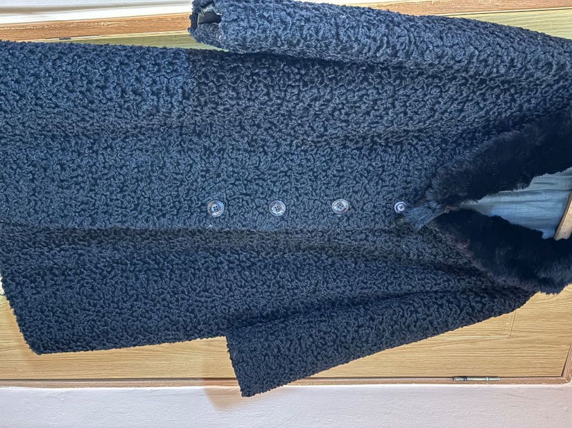 Blană naturală de astrahan vintage