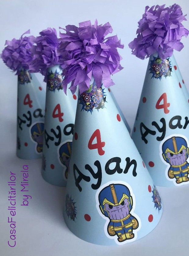 Coifuri petrecere baby Thanos personalizate