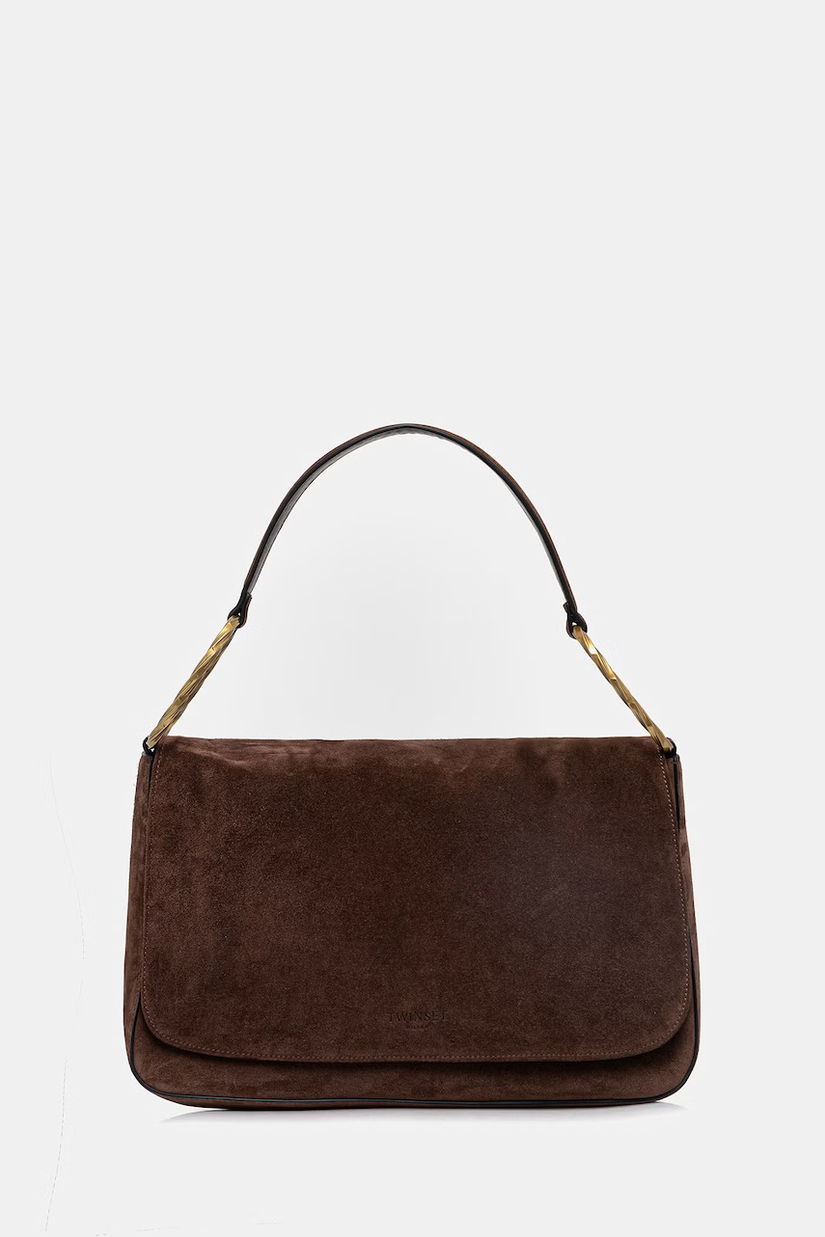 Twinset geantă de mână din piele întoarsă