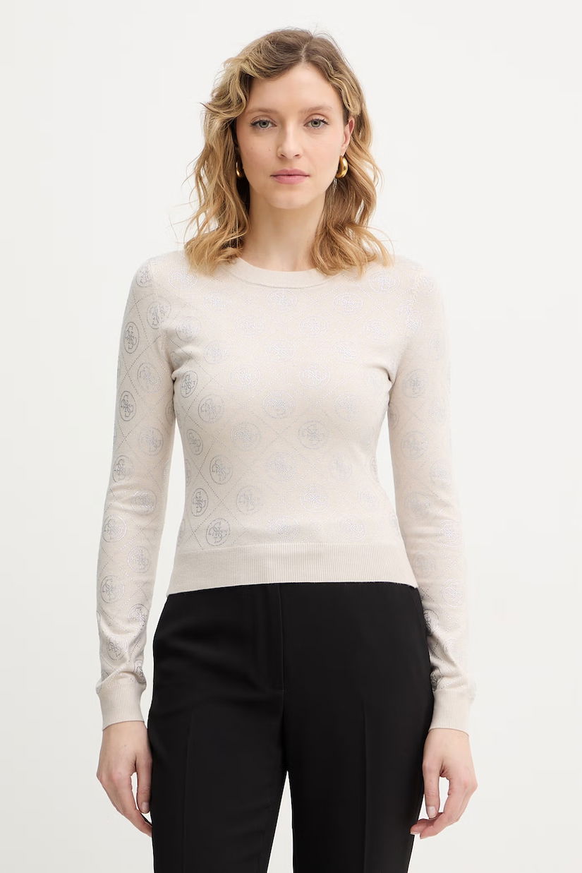 Guess pulover din amestec de lână 4G