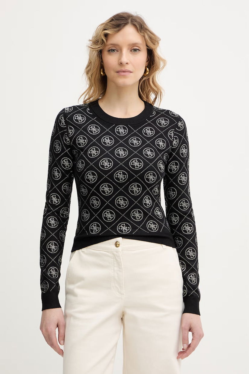 Guess pulover din amestec de lână 4G