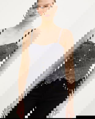 Guess top din denim CECILE