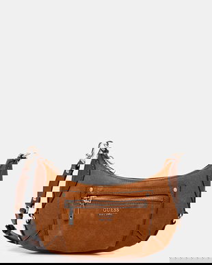 Guess geantă de mana din piele intoarsa MARSHA