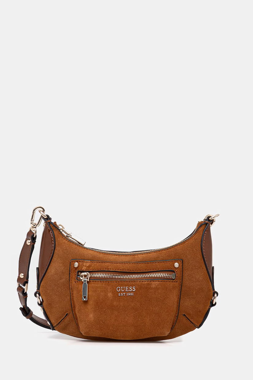 Guess geantă de mana din piele intoarsa MARSHA