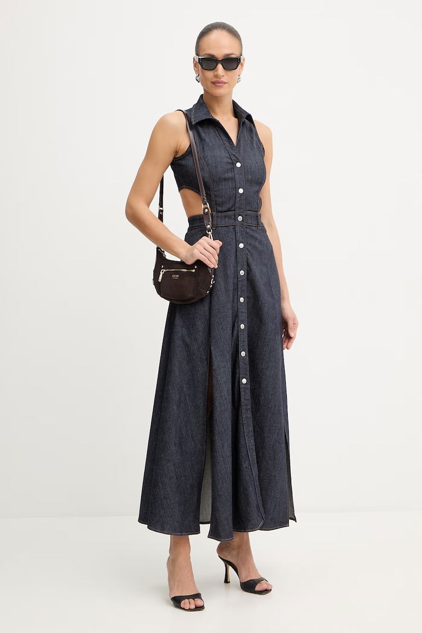 Guess geantă de mana din piele intoarsa MARSHA