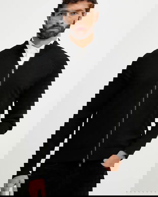 Armani Exchange cardigan din amestec de lână