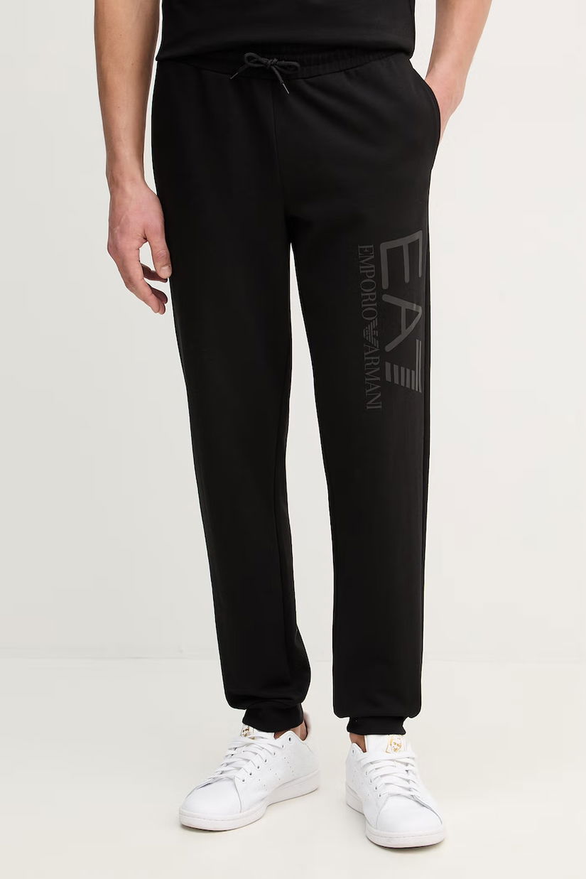 EA7 Emporio Armani pantaloni de trening din bumbac