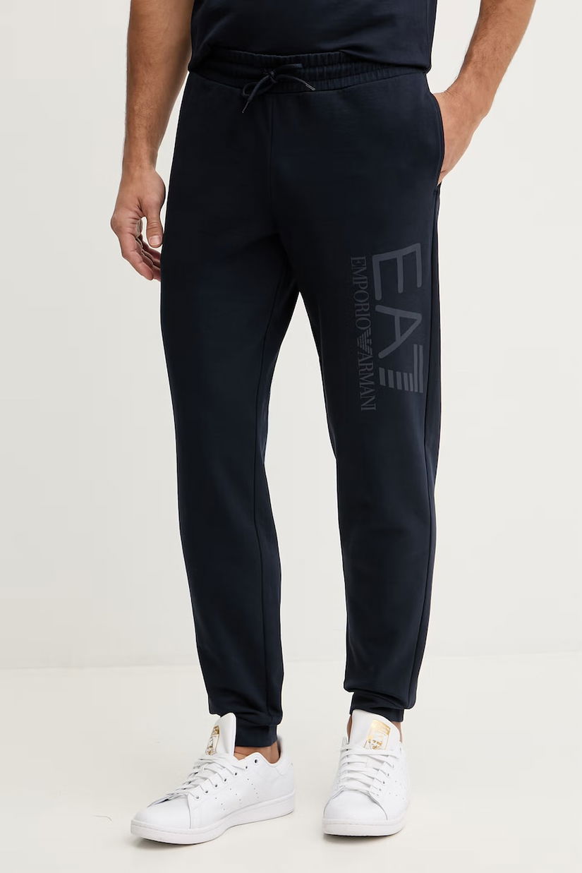 EA7 Emporio Armani pantaloni de trening din bumbac