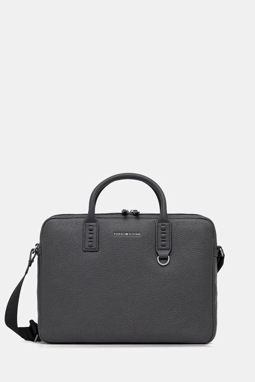 Tommy Hilfiger geantă pentru laptop din piele