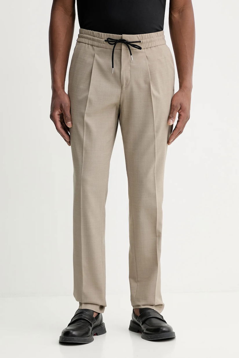 HUGO pantaloni cu lână Getlin251F3