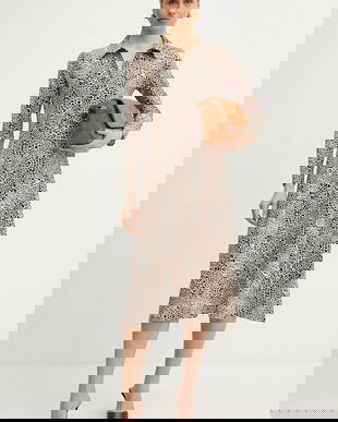 Pinko geantă de mână din piele întoarsă Horizontal