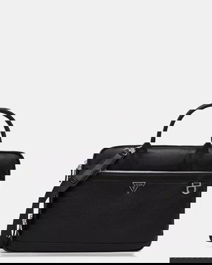 Guess geantă pentru laptop din piele MONACO